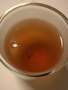 hojicha tea liquid